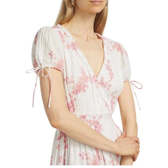 LOVESHACKFANCY Vessara Dress in Passion Pink size large - Picture 5 of 12